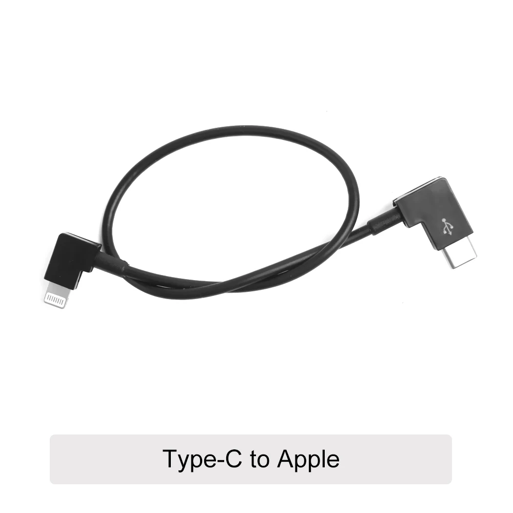 Sunnylife TYPE-C Android данные IOS кабель преобразования линии для DJI OSMO Карманный карданный камеры аксессуар - Цвет: Черный