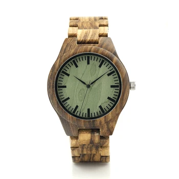 

BOBO BIRD Zebra Series Wood Watches Simple Wooden Dial Quartz Wristwatch for Gift