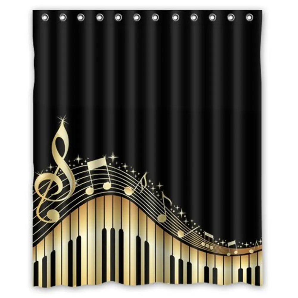 Musical Notes With Piano Pattern Fashion Custom Waterproof Polyester