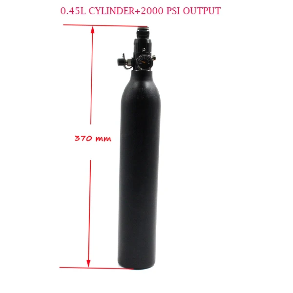 QUPB PCP Пейнтбол HPA цилиндры 4500PSI бак с регулятором 0.2L/0.35L/0.45L - Цвет: 0.45L 2000psi output