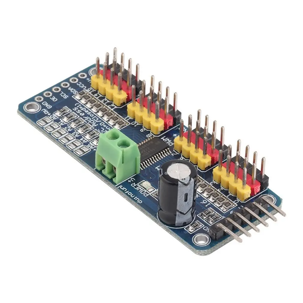 

PCA9685 16-Channel 12-bit PWM Servo Motor Driver I2C Module For Arduino Robot