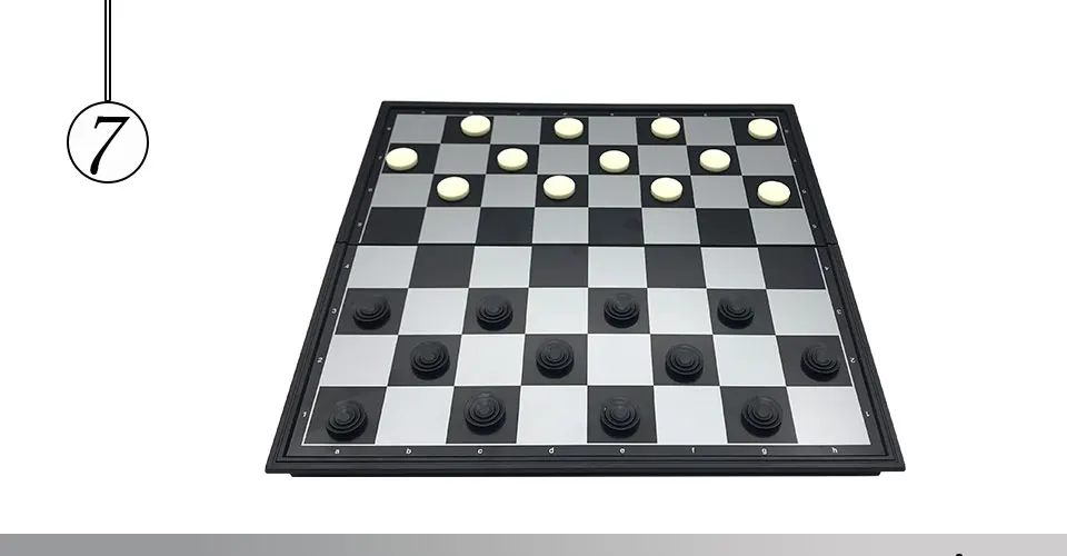 Easytoday Plastic Chess Games Set Magnetic Plastic Chess Pieces Folding Chessboard Table Entertainment Game Gift (7)