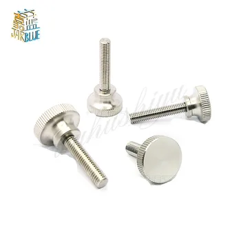 

10pcs/lot M4 M5 M6 Stainless steel knurled thumb screws with collar high head manual adjustment screws bolt GB834