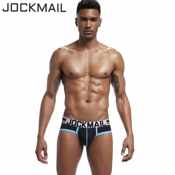 

JOCKMAIL sexy men underwear U convex pouch slip cueca male panties Mens gay cotton briefs men's underpant man brand men shorts
