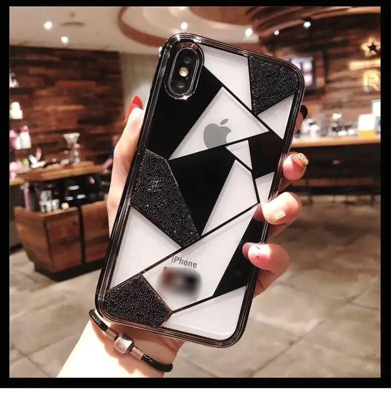 Iphone xs max Swarovski чехол для телефона 6s простой 7plus Мягкий все включено анти осень 8