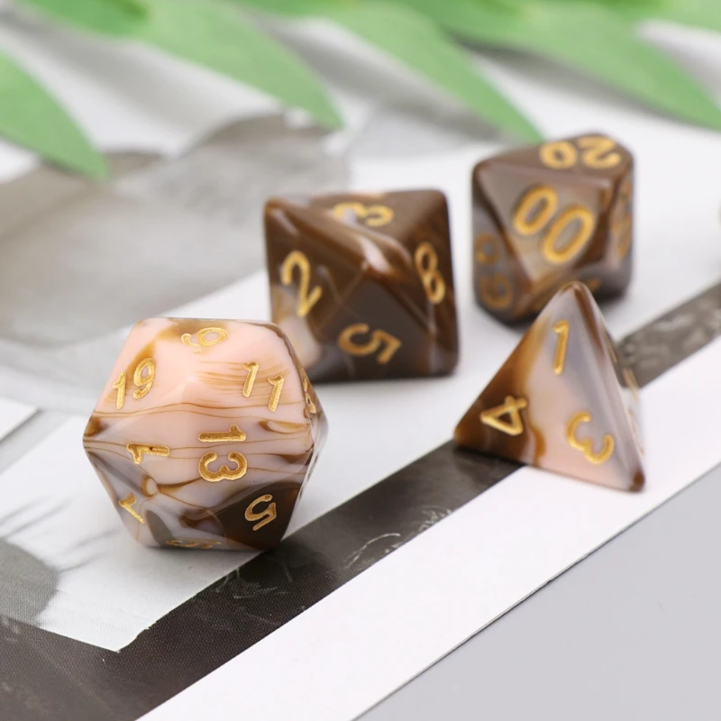 7 шт./компл. двусторонние игральные кости D4 D6 D8 D10 D12 D20 для подземей и дракона D &