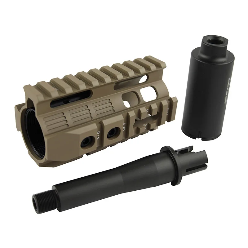 - de para Airsoft Alta Qualidade Polegada Handguard Sistema Ferroviário & Combinação Terno bk Aeg m4 - M16 Cqb 4.0 8 Alta qualidade cqb 4.0 polegada handguard sistema