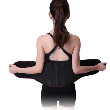

Adjustable Waist Support Belt Lumbar Posture Corrector Brace Pain Health Care Infrared Magnetic Therapy Black Beige 3 Pads