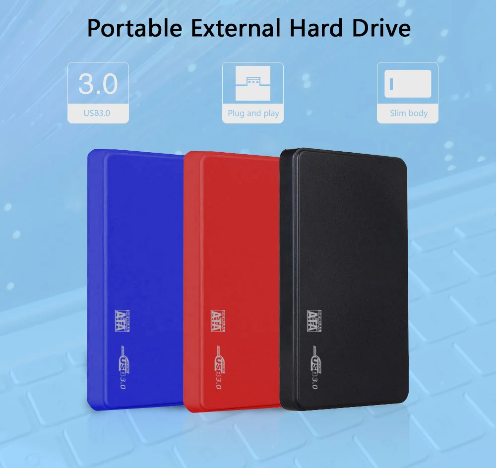 

Slim External Hard Drive Disk500G 1tb USB3.0 SATA Portable HDD, Compatible with Xbox One/Xbox 360/PS4/Mac/Tablet/PC, Easy Use