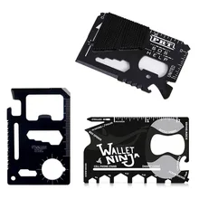 1 шт.) многофункциональный инструмент для выживания на природе, шестигранный гаечный ключ, отвертка, линейка, консервный нож в бумажник, инструмент для повседневного использования, Мультитул