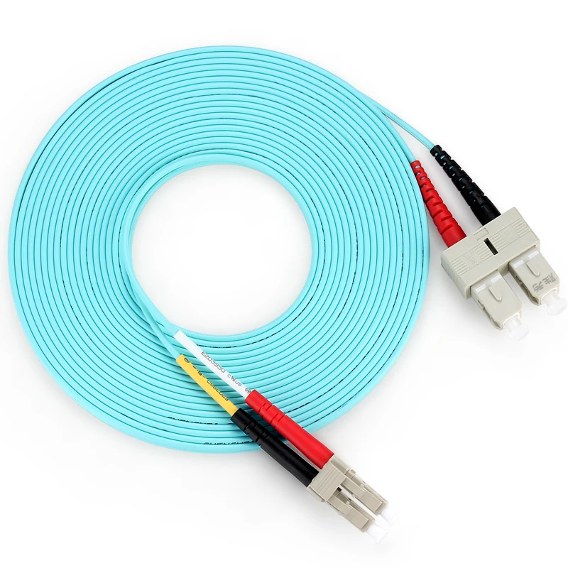 

50 Meters LC-SC Fiber Optic Cable 10G MultiMode Duplex Patch Cord OM3 50/125