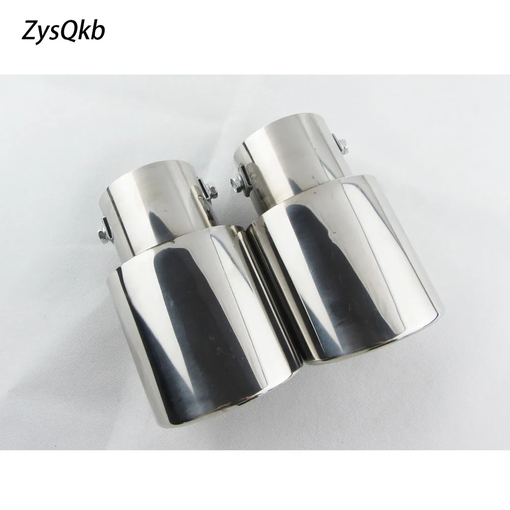 

1PCS Universal Car Auto Exhaust Muffler Tip Stainless Steel Pipe Chrome Trim Modified Car Rear Tail Throat Liner Accessories