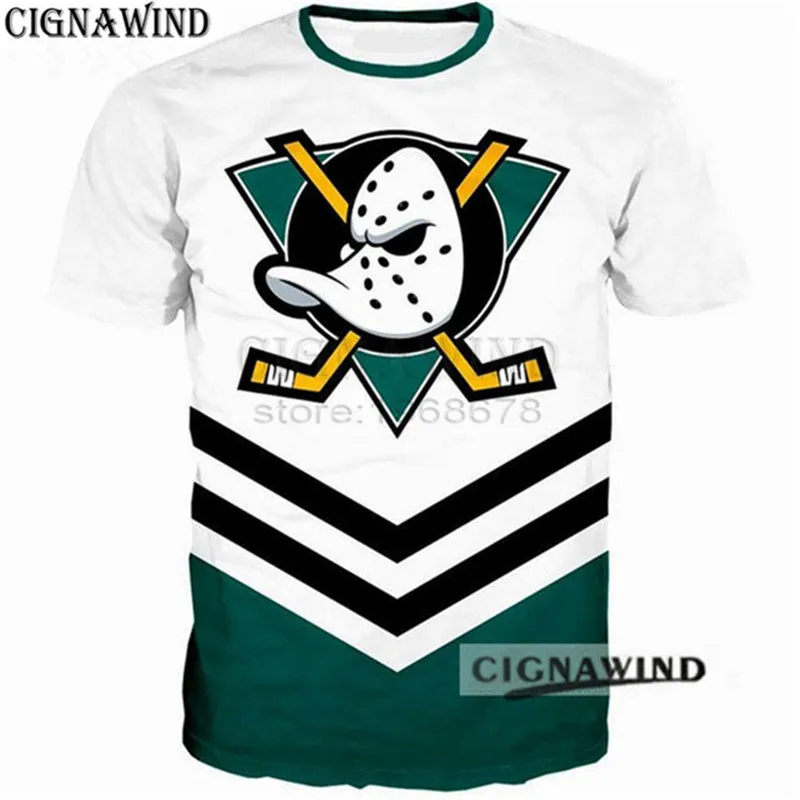 

New fashion t shirt Men/Women Anaheim Ducks 3D Printed T-Shirts Short sleeve Harajuku style tshirt streetwear summer tops