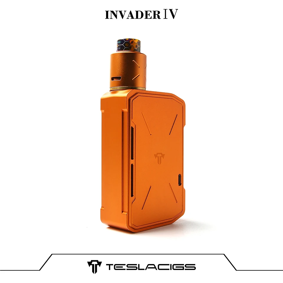 Оригинальный Tesla Invader IV комплект с RDA Vape tank двойные катушки 5 уровней переменное