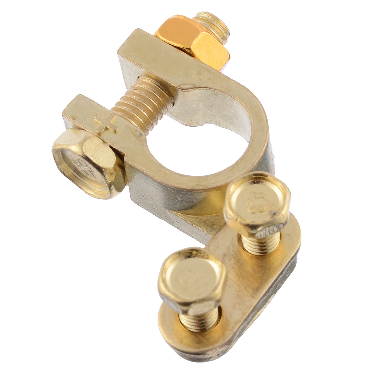 New Arrival 2Pcs 35mm Positive 34mm Negative Gold Plated Universal Car Battery Terminals Accessories