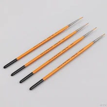 10 шт./компл. тонкая ручная деталь окрашены тонкий изогнутым наконечником рисунок пером острым нейлоновая Кисть Акриловая картина Craft товары для рукоделия l29k