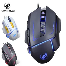 7 видов цветов светодиодный 3200 Точек на дюйм 6 Кнопка проводной макроопределение Программирование игр Мышь мини-мыши USB nano-приемник для ноутбук ПК настольный компьютер