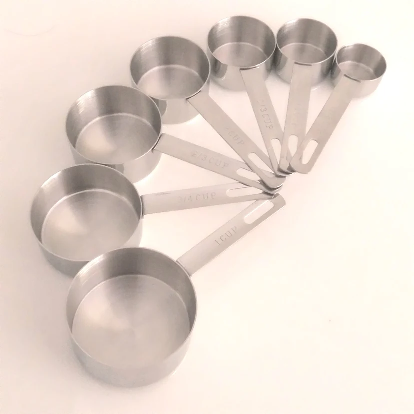 Measuring Cups Stainless Steel 7 Piece Stackable Set for Dry or