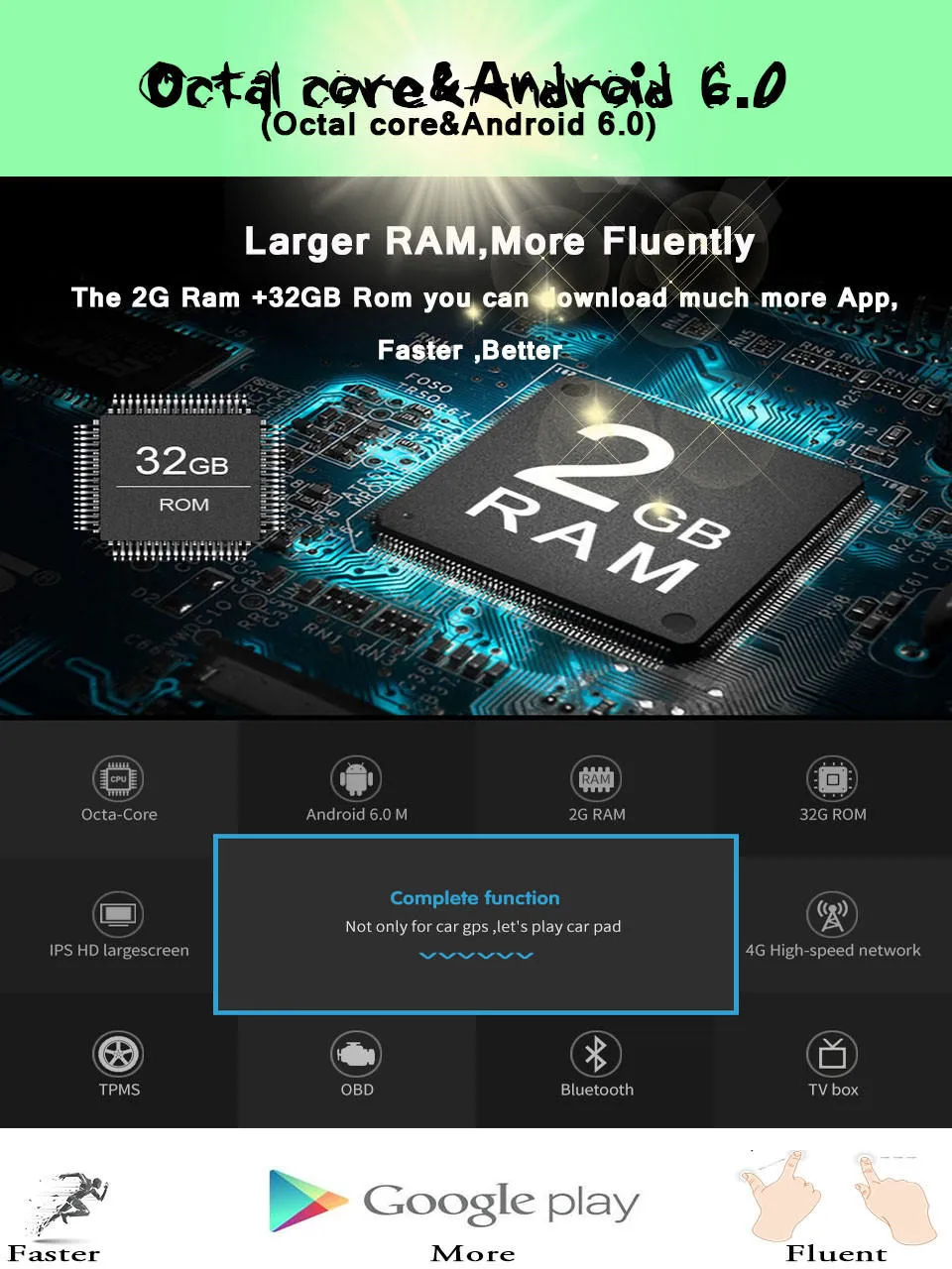 Excellent 10.1inch Quad Core 32G ROM Android 7.1 Car Radio GPS for Honda Accord 9 2014-2017 Multimedia Map Navigation System NO DVD Player 3