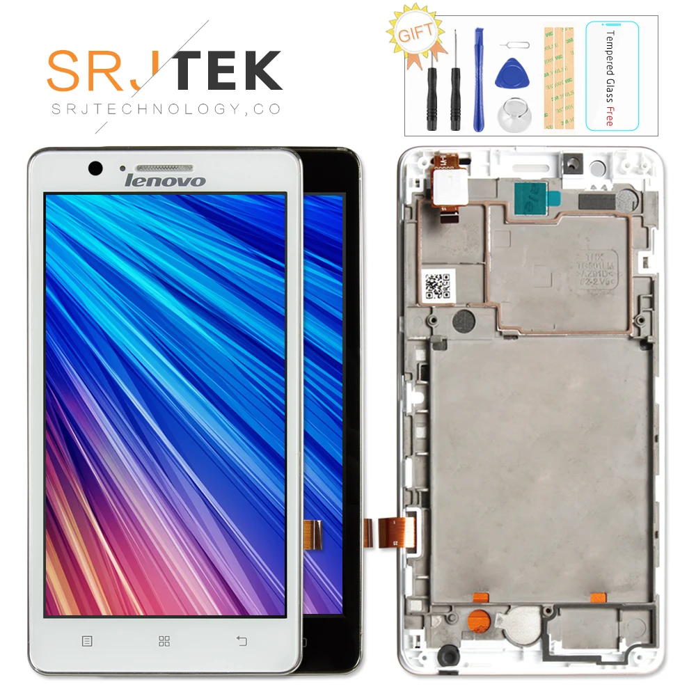 

For Lenovo A536 LCD Display With Touch Screen Digitizer Assembly With Frame Black/White Color For A 536 Screen