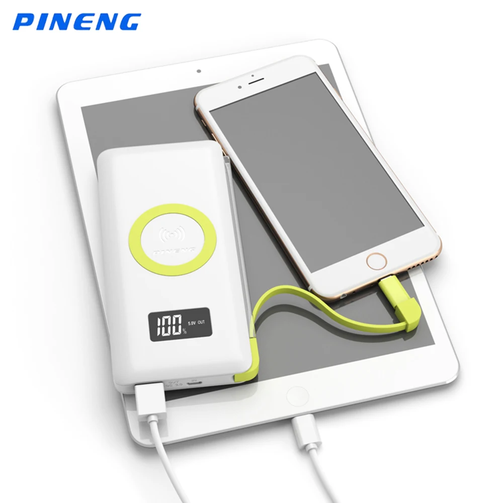 imágenes para PINENG Banco 10000 mAh de Energía Móvil de Carga Inalámbrica Indicador Del Li-polímero cargador Portátil de Batería Externa Para El Iphone 5 6 s 7 plus xiaomi imágenes para PINENG Banco 10000 mAh de Energía Móvil de Carga Inalámbrica Indicador Del Li-polímero cargador Portátil de Batería Externa Para El Iphone 5 6 s 7 plus xiaomi