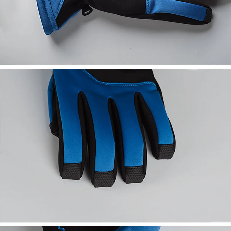 Boodu зимние теплые мягкие перчатки 5 цветов Сенсорный экран перчатки ветрозащитный дышащий теплый флис велосипедные перчатки для Пеший