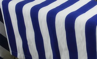 Американская пасторальная красная и белая скатерть для стола в полоску утолщенная парусиновая скатерть средиземноморский синий и белый полосатый - Цвет: Синий