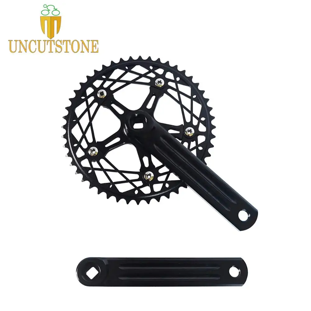 

Fixie Bike Crankset Single Speed Bike Sprocket 130 BCD chainwheel 48T accessories Track bicycle Crank set fixed gear