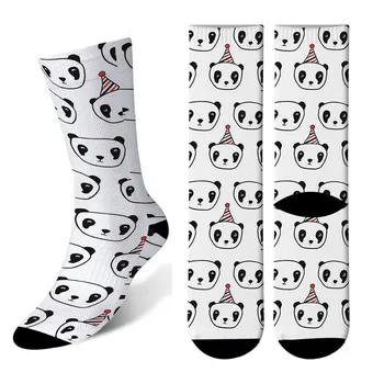 

Women's Funny Socks Black white Cotton Socks Women Colorful Cartoon Cute Happy kawaii panda Socks for meias Sock 6S-ZWL11