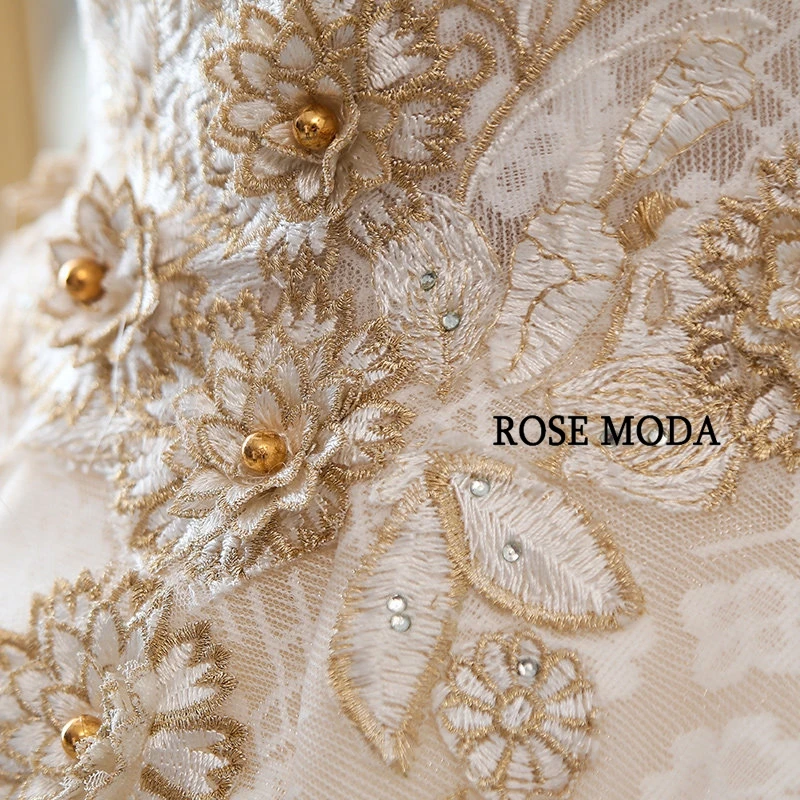 Розовое модное винтажное кружевное свадебное платье с бусинами с открытыми плечами Золотое свадебное платье es длинный шлейф