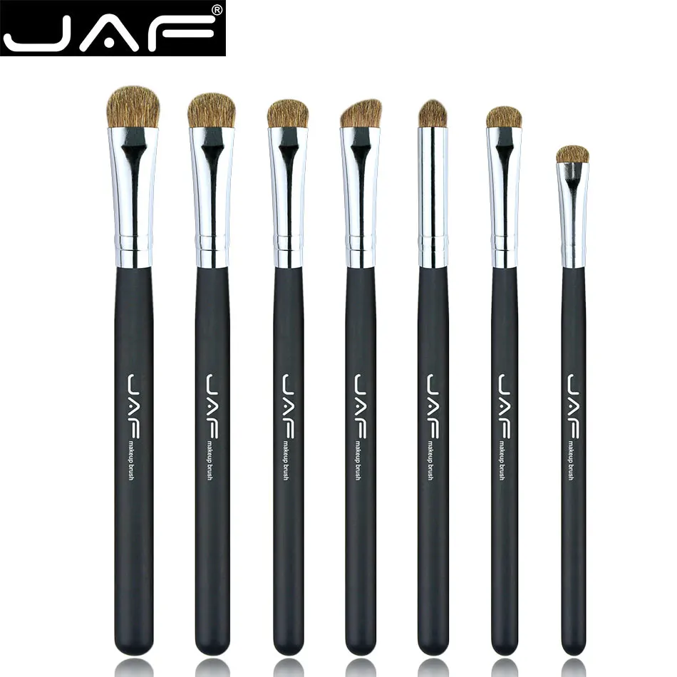 7pcs/set Eyeshadow Makeup Brushes Set 100% Natural Animal Hair Eye Shadow Cosmetics Blending Soft Make Up Brush Tool Kit JE07PY