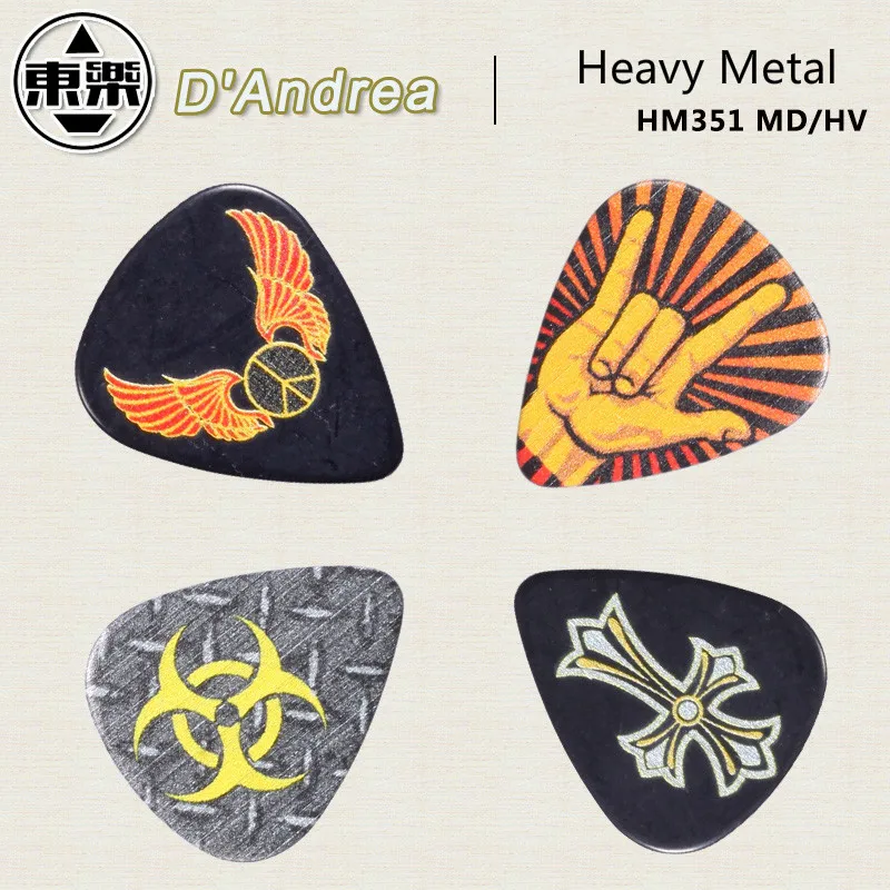 

D'andrea Cool Plecs Pick Plectrum Mediator - Heavy Metal, with 4 Designs Medium and Heavy Gauge Available