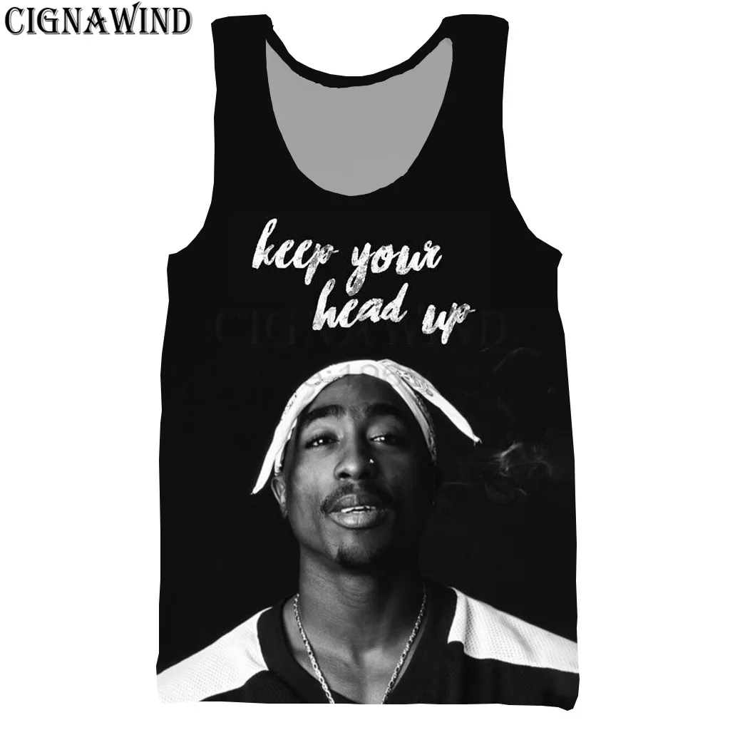 Новые летние топы в стиле хип-хоп king 2pac Tupac жилет для мужчин/женщин с 3D принтом жилеты Повседневный стиль Harajuku Бодибилдинг уличная верхняя одежда - Цвет: 01
