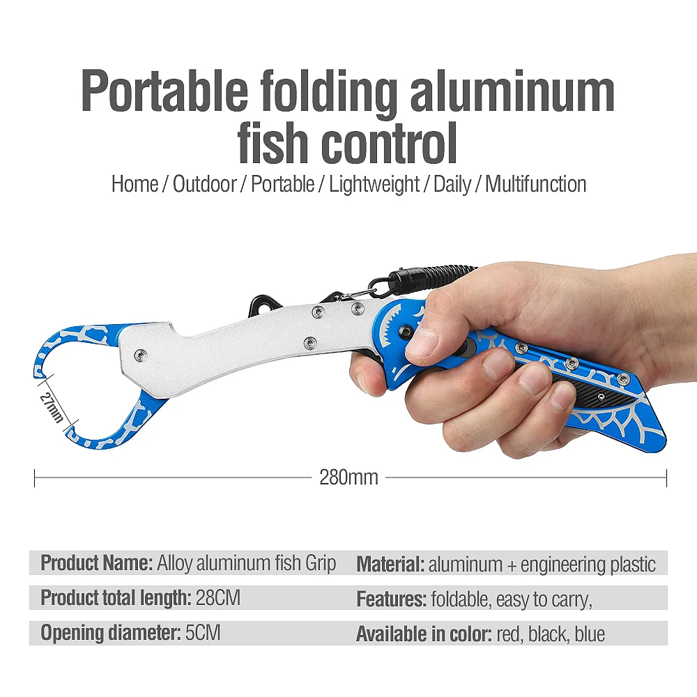DONQL Multifunctional Fishing Lip Grip Pliers Line Cutter Hooks Remover Scissors for Fishing Clamp High Quality Fish Grip Tools (7)