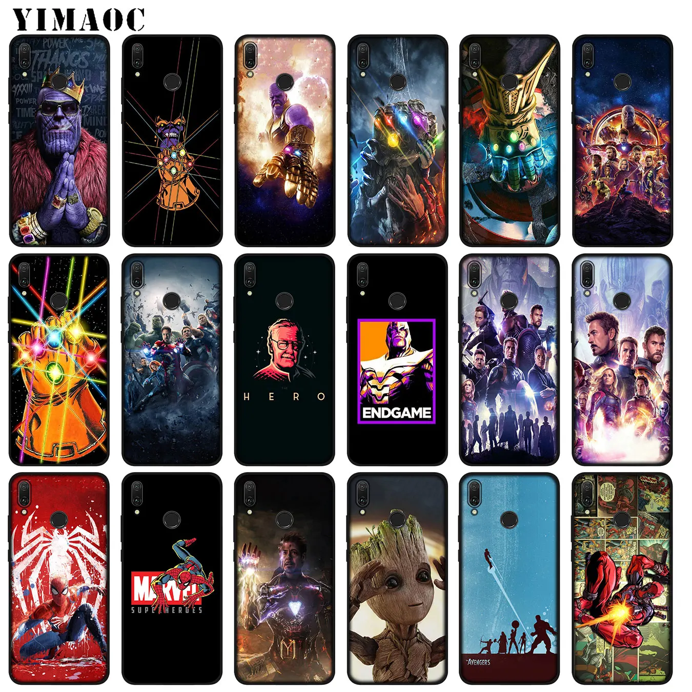 Deadpool The Avengers Thanos Marvel Endgame Soft Silicone Case for Huawei P30 P20 Pro P10 P9 Lite Mini 2017 2016 P Smart Z 2019 |