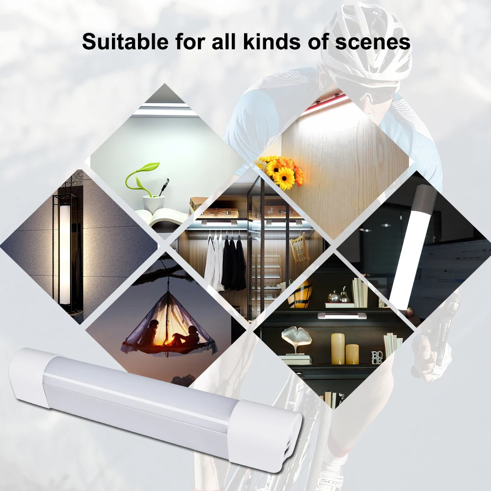 LED Night Light Flashlight Rechargerble Battery charger Power Bank Portable LED Lights Camping Bicycle Lamp With Built-in Magnet