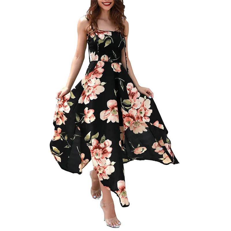 

Women' s Clothing Summer Fashion Desses Floral Printting Off Shoulder Print Party Night Club Bodycon Long Dress z0201
