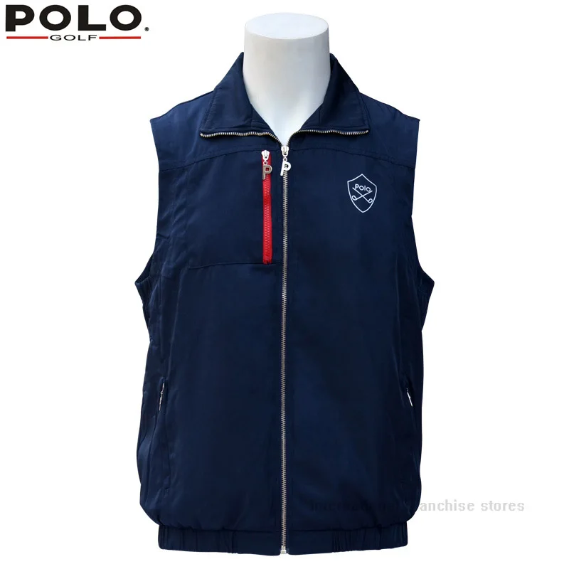 

Brand POLO Outdoor Clothes Men Spring Winter Warm Vest Plus Thick Velvet Golf Jacket for Men Waistcoat Windbreaker Vest Apparel