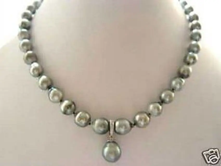 

RARE High TAHITIAN PEARL NECKLACE WITH PENDANT 18inch