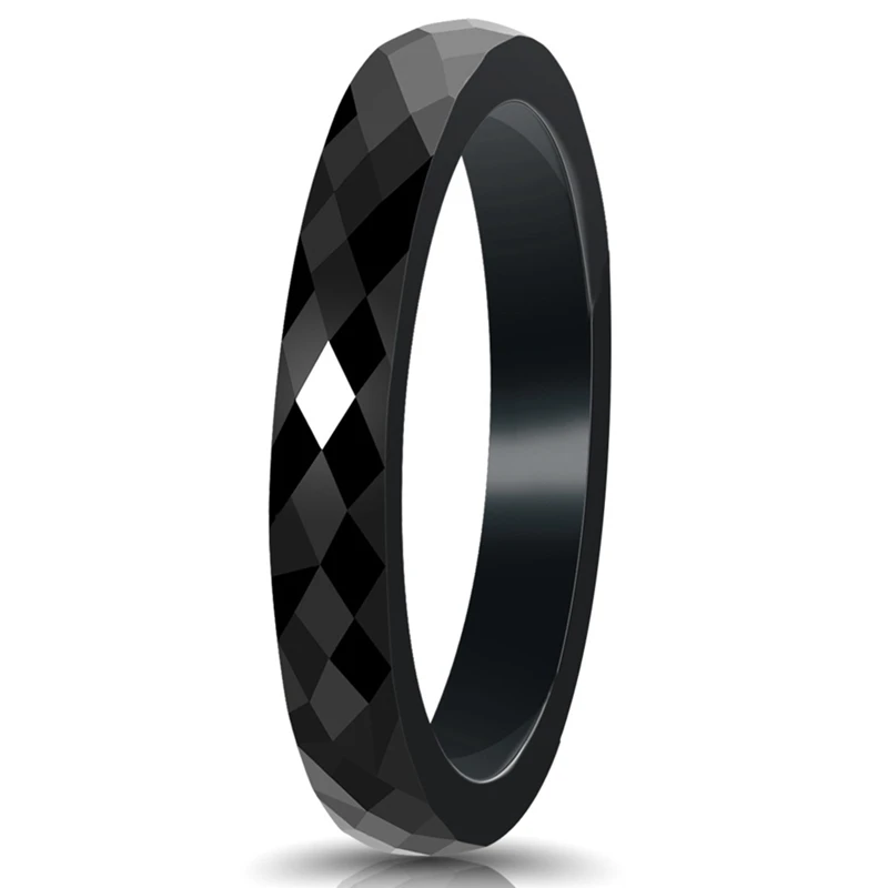 

3 MM Light Black White Ceramic Rings For Women Men Smooth Cut Surface Ceramic Jewelry Ring Fashion Jewelry Women Ring Wholesale