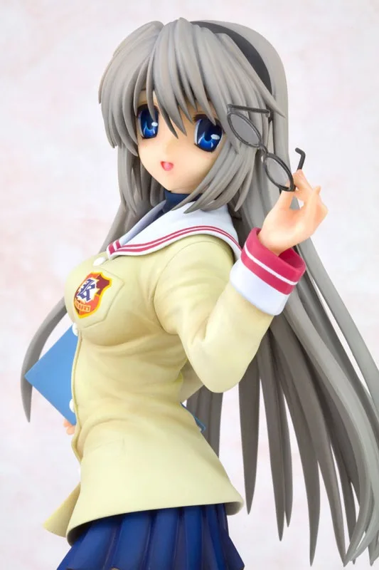 Clannad Sakagami Tomoyo 25cm Pvc Action Figure Authentic Japan Anime School Girl Uniform Collectible Model Toy Gift - 1