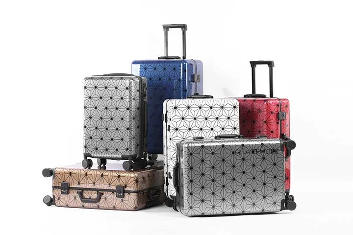 Роскошная Высококачественная алюминиевая рама, модный чемодан на колёсиках, брендовые дорожные сумки, мужские деловые чемоданы