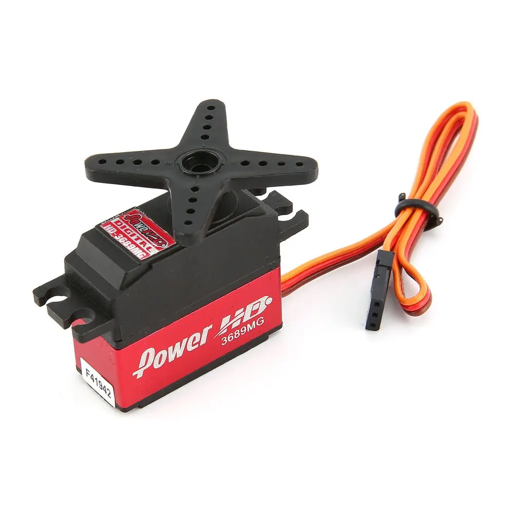 

Power HD Mini Digital Servo 3689MG 4.8kg Steering Torque 4.8-6.0V DC Metal Gear Coreless Servo for RC Car Buggy Robot Drone Toy