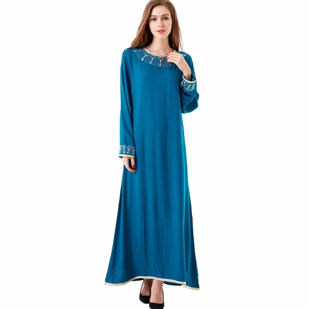 Women's Muslim Abaya Prayer Dress - One Size Full Length Kaftan For Ramadan & Eid