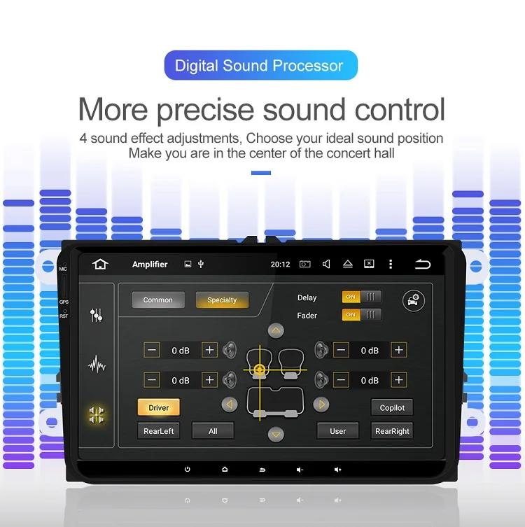 Cheap Isudar Car Multimedia Player GPS Android 9 For VW/Golf/Tiguan/Skoda/Fabia/Rapid/Seat/Leon 8 Core RAM 4GB DSP Auto Radio 1 Din FM 14