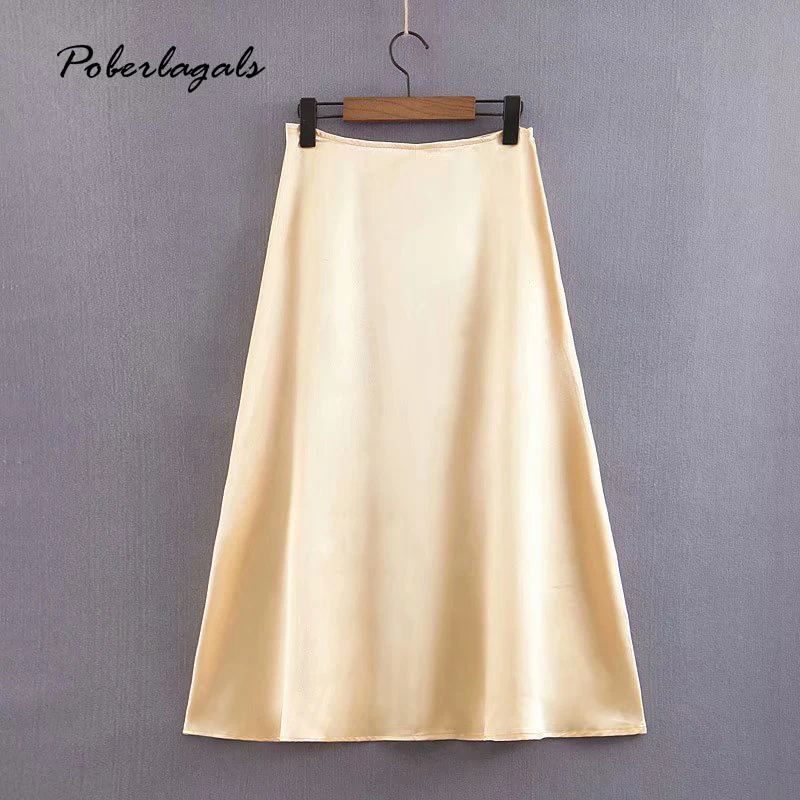 

New Summer high waist mini skirt Women Female Basic sexy Solid color skirt with long drop Skirts for Women A word skirts 2019