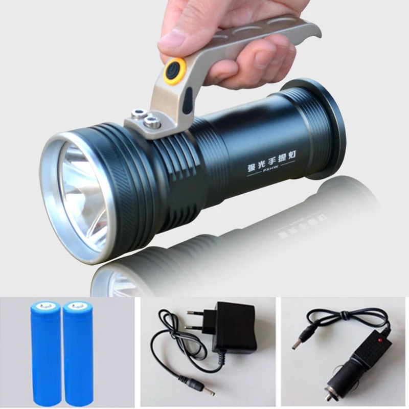 

500M 8000 Lumens Long range Portable Searchlight LED Flashlight R5 LED Waterproof Rechargeable Fishing Camping LED light
