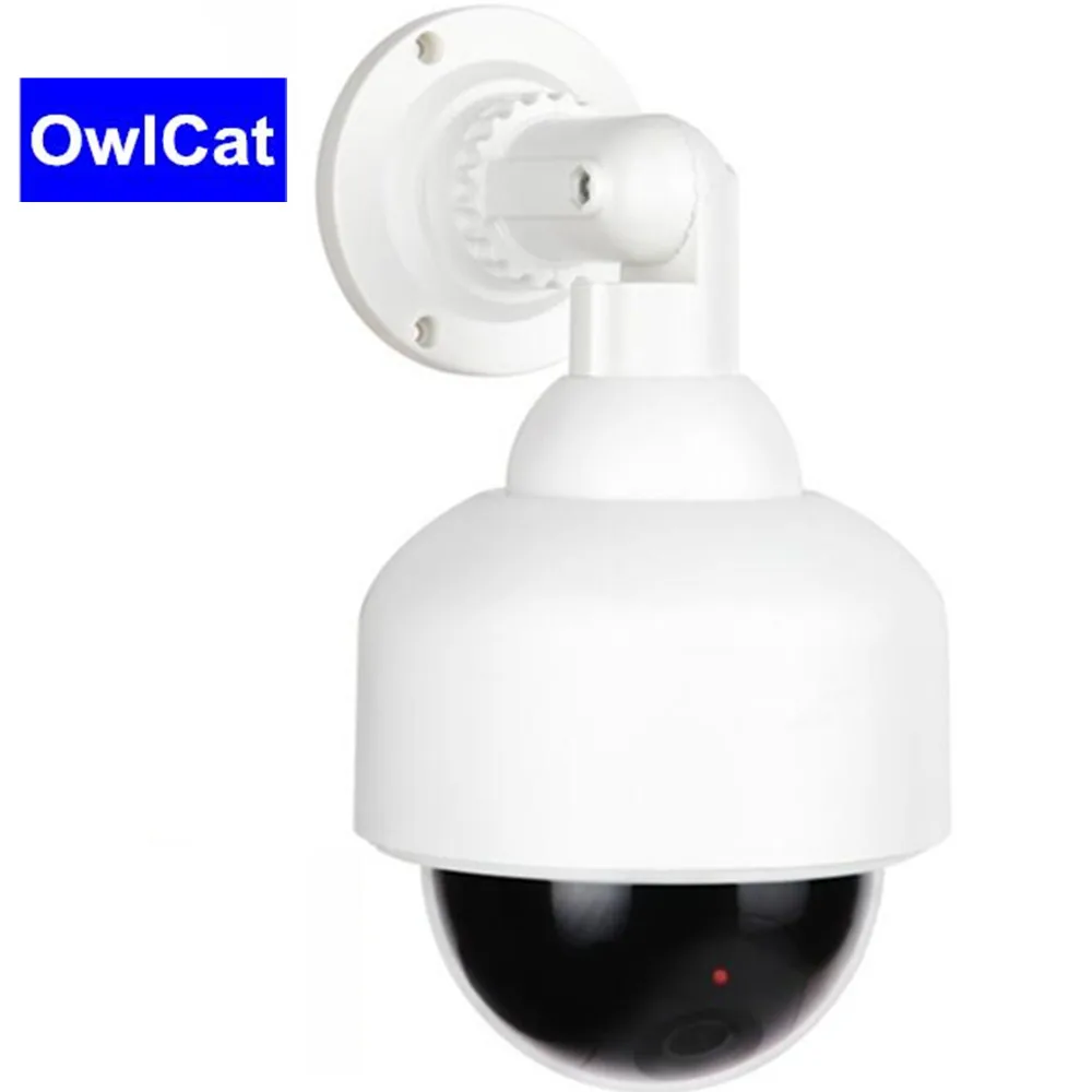 

Home Family Outdoor CCTV Camera Fake Dummy Camera Surveillance Security Dome Dummy Camera with LED Light White Simulated Cameras