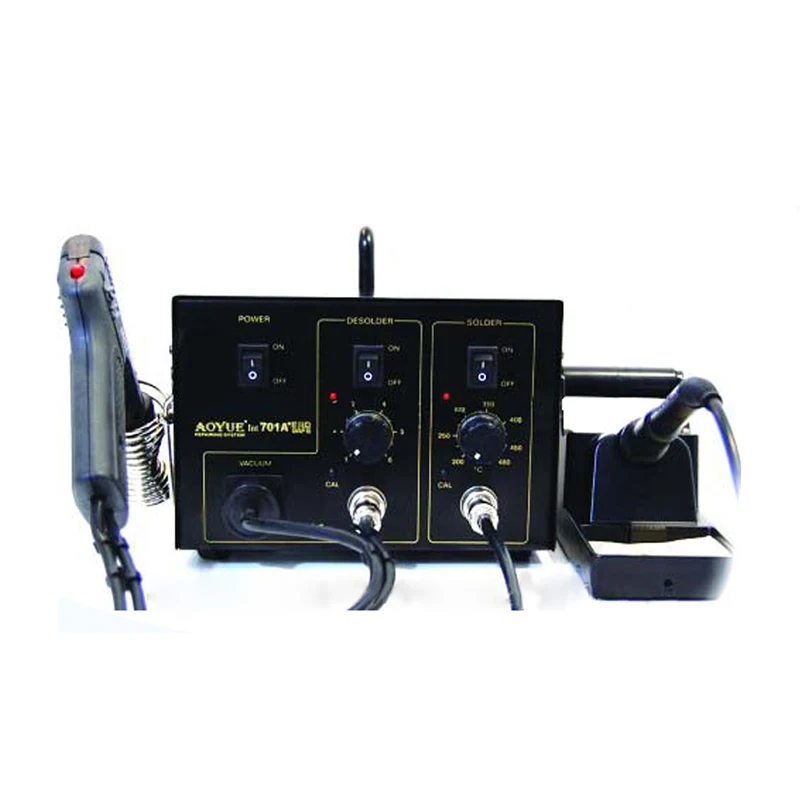 

AOYUE 701A+ Brand 2 in 1 BGA Desoldering Station Electric Vacuum Desoldering Pump Solder Sucker Gun +Soldering Station
