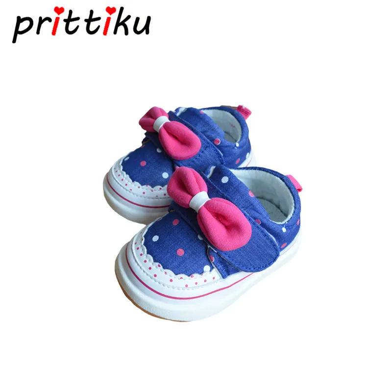 Cute Newborn Baby Girls Cotton Canvas Summer Pre Walker Shoespre
